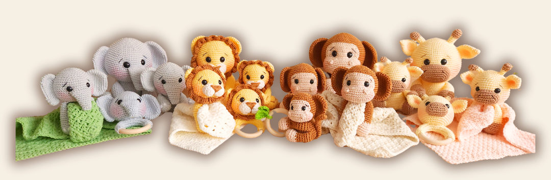 Coleção completa Safari Amigurumi