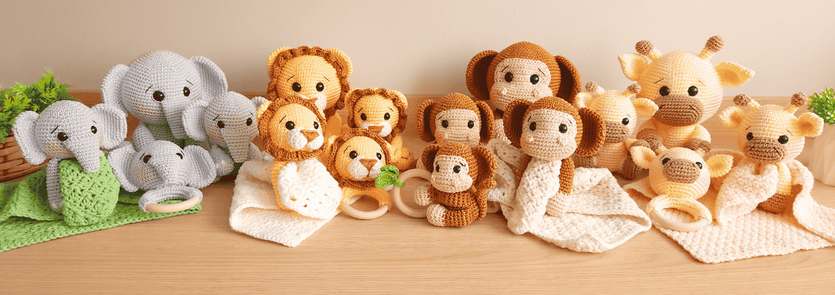 Coleção Safári Amigurumi
