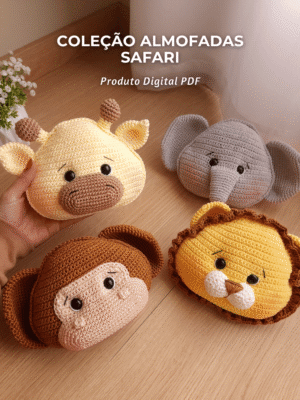 Coleção Completa Almofadas Decorativas Safári - 4 modelos